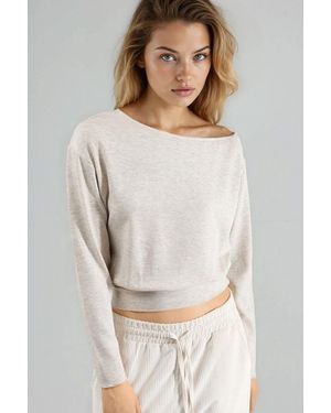 Busem Bootcut Lange Mouwen Elastische Blouse - Grijs