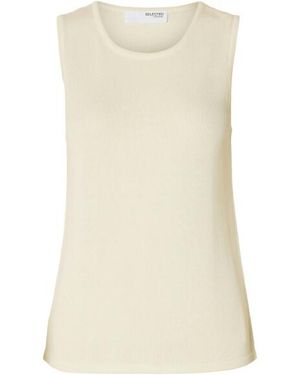 SELECTED Slfmoon Sus Sl Knit Top B 16093769 Birch - Naturel