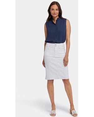 NYDJ Hoge Taille Rok - Blauw