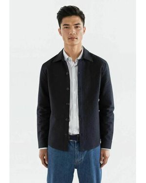Ciszere 30062-009 Dawson Seesucker Overshirt Dark - Zwart