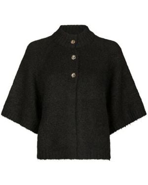 Neo Noir Benuta Fluffy Knit Cardigan 165816 676 Dark - Zwart