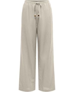 ONLY Onlisola Mw Pull-Up Wide Pant Pnt - Grijs