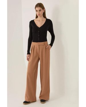 Hiccup High Waist Wide Leg Trousers - Multicolour