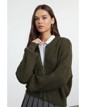 Trendyol Mi̇Lla Effen Lang Oversized Vesten - Zwart