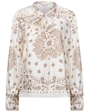 Nukus Angie Blouse Tie Paisley Blouses Nkf02201 - Wit