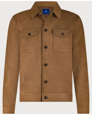 BLUE INDUSTRY Het Suède Look Overshirt - Bruin