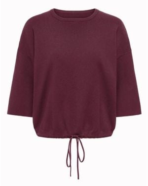 ONLY Onlsiteri Ss Loose Tie O-Neck Top C - Rood