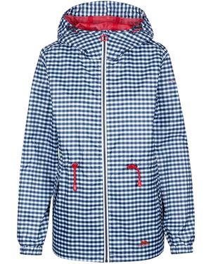 Trespass Niggle-Regenjas Met Gingham-Patroon Voor (Marine) - Blauw