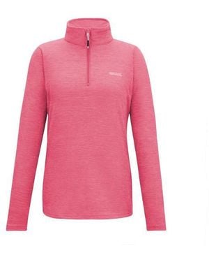 Regatta Ladies Sweetheart Quarter Zip Fleece Top (Pop) - Pink