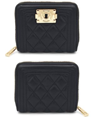 Ateliers Saint Germain Zipped Quilted Wallet - Black