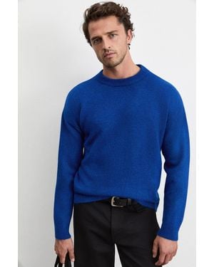Grimelange Ribbed Crew Neck Jumper - Blue