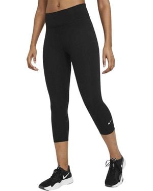 Nike Dri-Fit-Legging Met Korte Pijpen Voor Wit) - Zwart