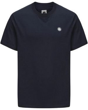 Pretty Green T-Shirt Met Logo Op De Borst En Ronde Hals (Marine) - Blauw