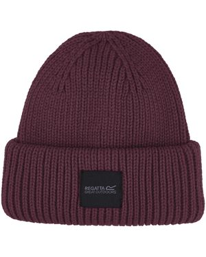 Regatta Adult Connora Fisherman Christian Lacroix Knitted Beanie (Fig) - Purple