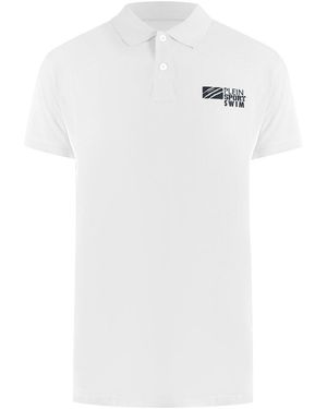 Philipp Plein Klassieke Korte Mouwen Collo Logo Polo Shirt - Wit