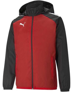 PUMA Teamliga Kleurblok Anorak /Zwart) - Rood