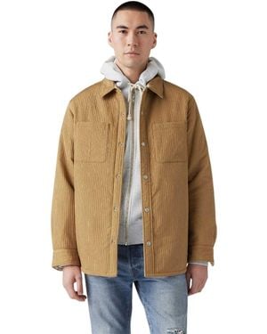 Levi's Herenoverhemd Van Geribbeld Kord Met Bryant-Patroon (Hermelijn) - Bruin