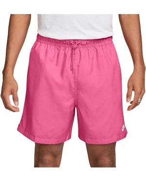 Nike Club Flow Geweven Trainingsbroek /Wit) - Roze