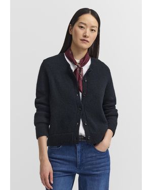 Bugatti Damen Vest Van Alpaca-Mix Met Ronde Hals - Blauw