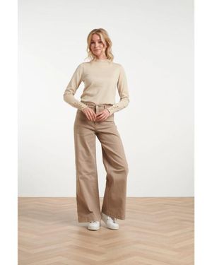 Smashed Lemon Broek Met Wijde Pijpen - Wit