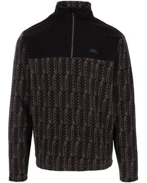 Trespass Embleton At100 Fleece Top (Storm) - Black