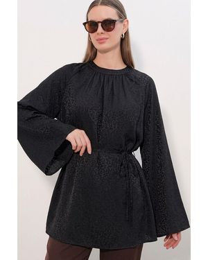 Bigdart Viscose Top - Zwart