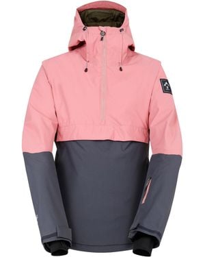 Dare 2b Ladies Snowburst Overhead Ski Jacket (Dusty/Ebony) - Pink