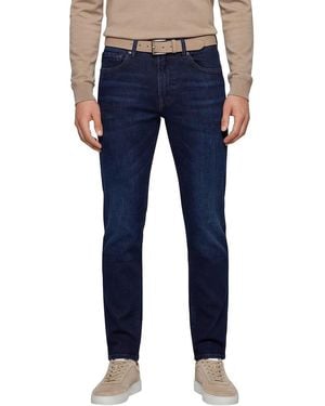 BOSS Denim Boss Jeans 5 Pocket Blauw Effen