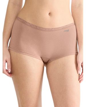 Sloggi Go Crush Short Briefs (3 Pack) - Natural