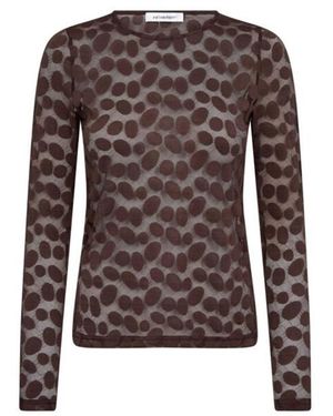 co'couture Top Lange Mouw 500266 Penolacc - Bruin