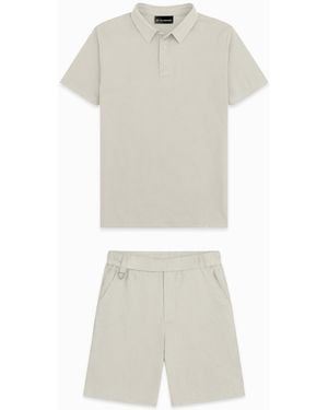 BLACK BANANAS Mercerised Polo Twin Set - Wit