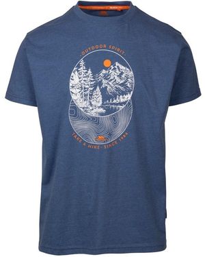 Trespass Flagel Casual T-Shirt Marl) - Blue