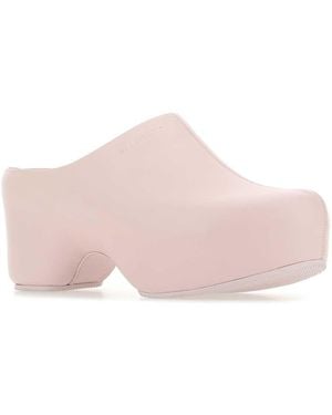 Givenchy Pastel Leather G Clog Mules - Pink