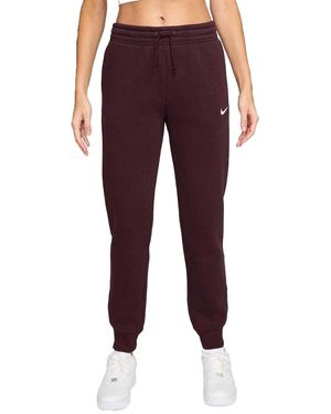 Nike Phoenix Fleece-Joggingbroek Met Middelhoge Taille Voor (Bourgondië) - Paars