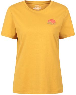 Mountain Warehouse Sunset Achterdruk T-Shirt (Mosterd) - Geel