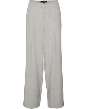 Vero Moda Vmcassidy Mw Wide Pant Noos 10334507 Vapor - Grijs