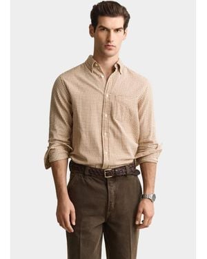 GANT Overhemd Geruit Overhemd Van Windblown 3263034/273 - Bruin