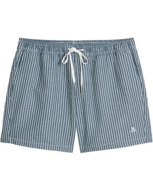 Marc O' Polo Marc O'Polo Mannen Zwembroek Seersucker - Blauw