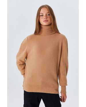 MixRay Dikke Geribbelde Coltrui - Bruin