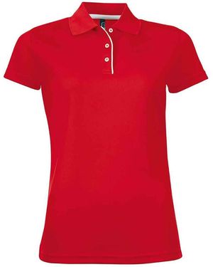 Sol's Performer Sportpoloshirt Voor - Rood