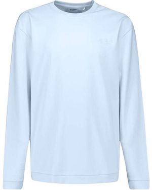 No Excess T-Shirt Long Sleeve Crewneck Solid - Blauw