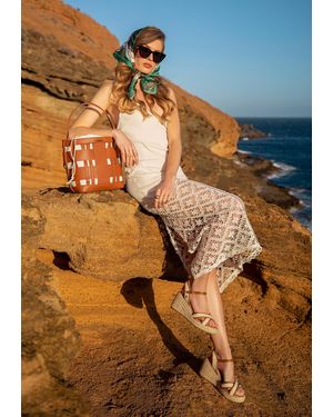 Wittchen Woven Bruine Eco-Leren Tas - Blauw