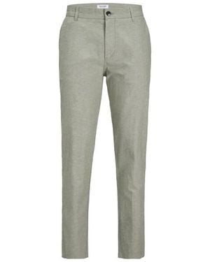 Jack & Jones Jpstace Jjsummer Linen Blend Pant S Olijf - Grijs