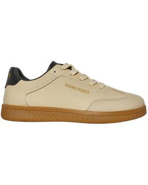 Original Penguin Retro Ronde Neus Flat Sneakers - Naturel