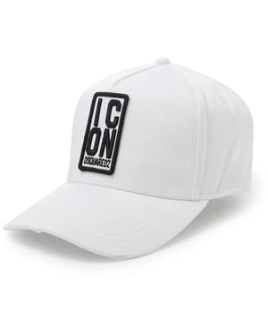 DSquared² Be Icon Logo Baseball Cap - Wit
