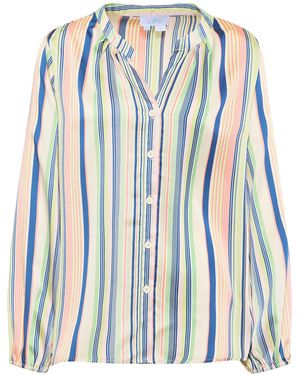 Usha Label Gestreepte Blouse Qisha - Blauw