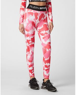 Philipp Plein Sport Leggings Camouflage - Rood