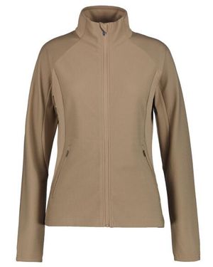 Luhta Alku Fleece Sweater Met Rits - Bruin