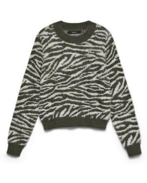 Vero Moda Vmjungle Zebra Gestreepte Pullover - Groen