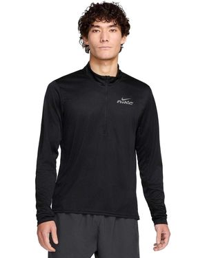 Nike Pacer Logo Dri-Fit Half Zip Top /Reflectief) - Zwart